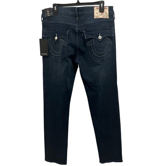 True Religion Rocco Snap Flap Skinny Jeans in Dark Scorched Wash Size 33 - Picture 1 of 4